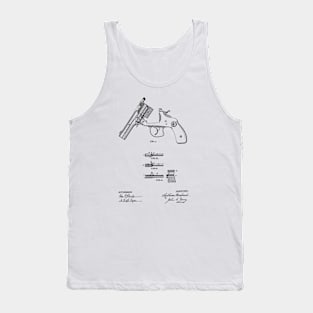 Revolving Firearm Vintage Patent Hand Drawing Tank Top